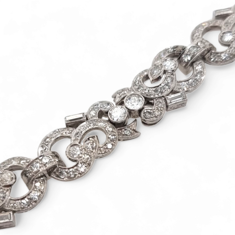 7.01ct Art-Deco Diamond Bracelet