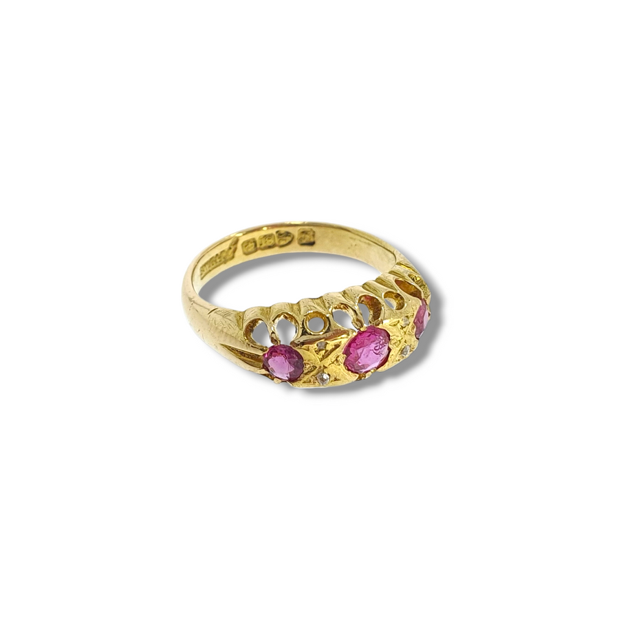 Chester Hallmark Ruby & Diamond Ring