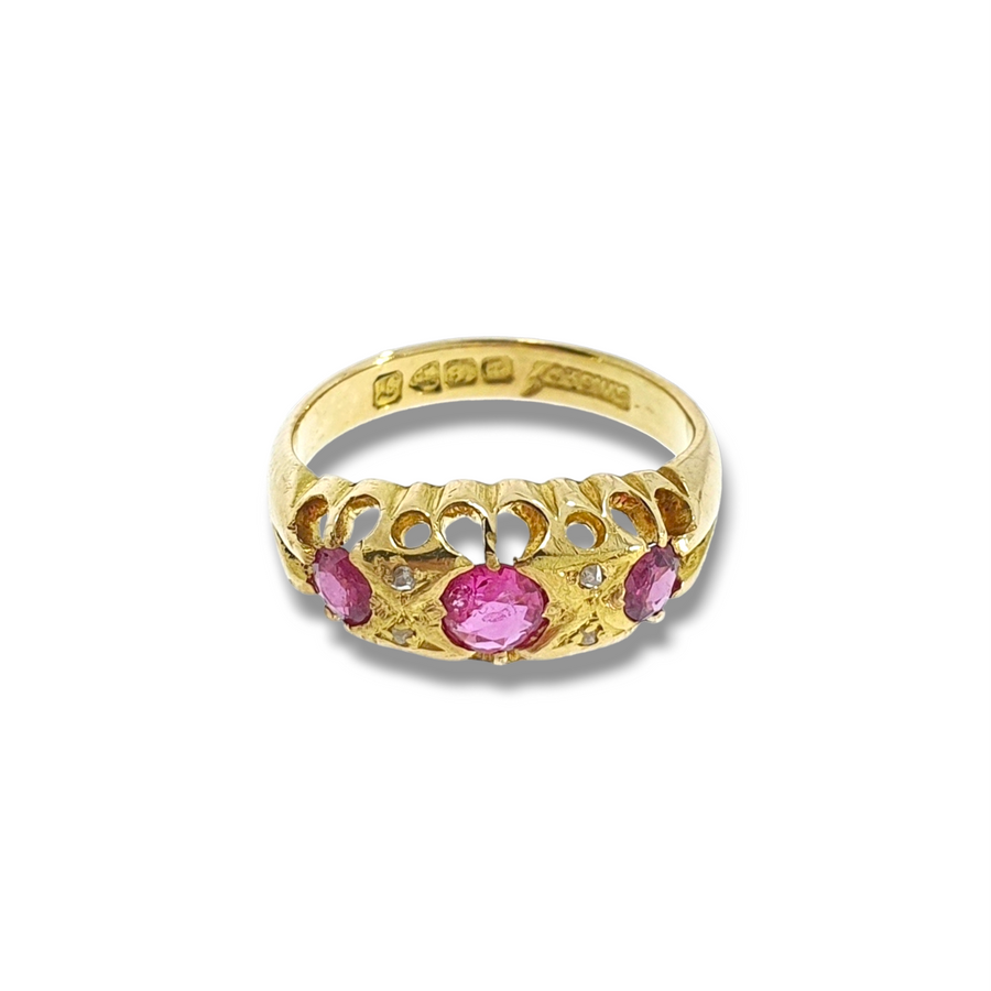Chester Hallmark Ruby & Diamond Ring
