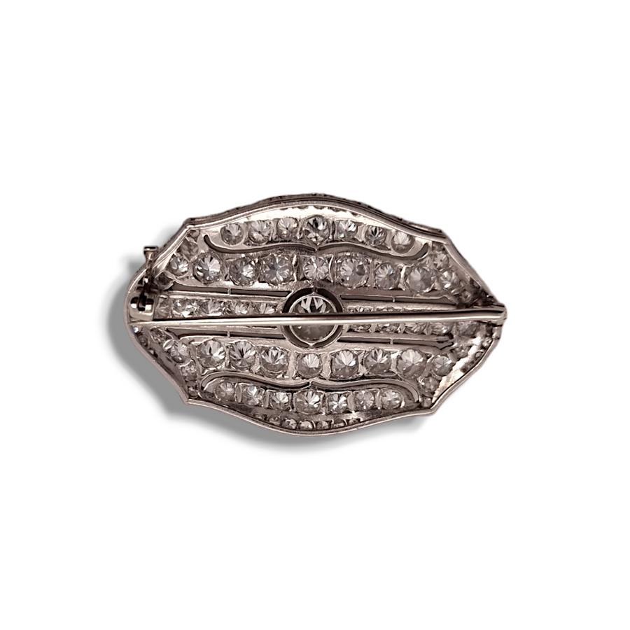3.75ct Art Deco Diamond Brooch