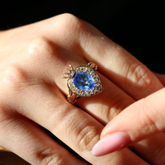 Victorian Sapphire Heart Ring Lowe Sons