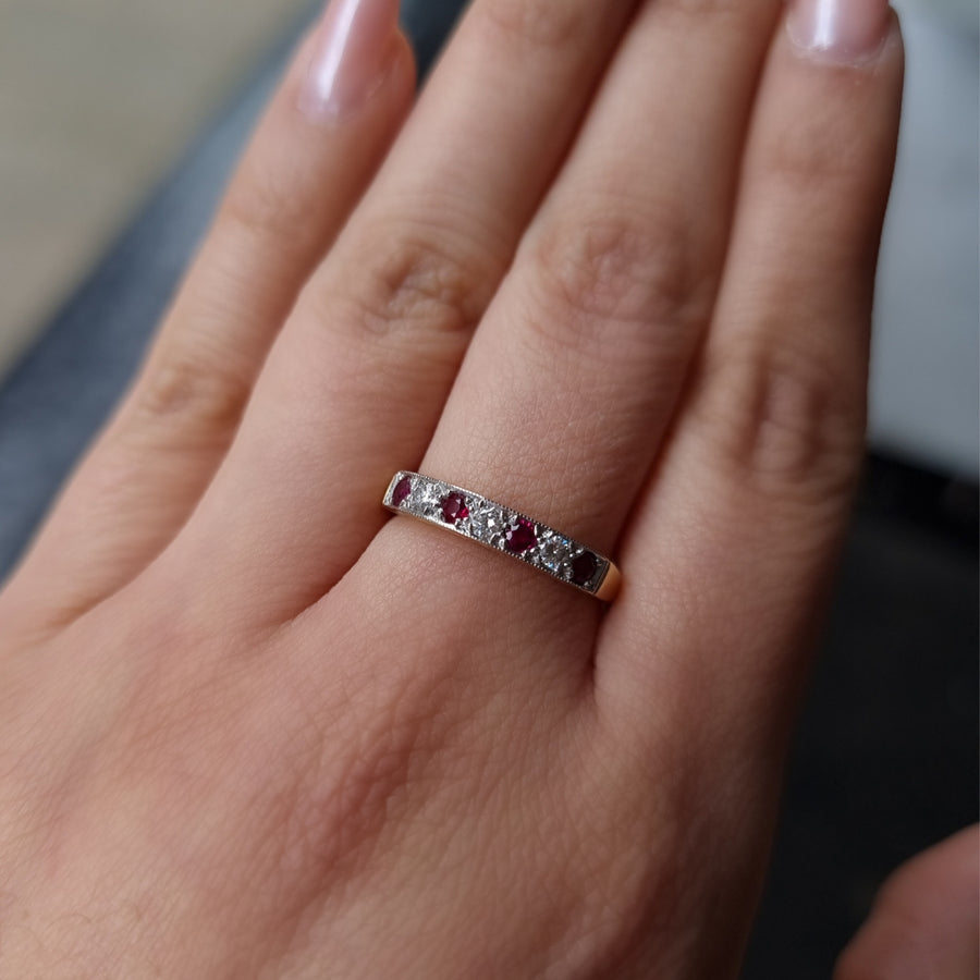 Ruby & Diamond Eternity Ring
