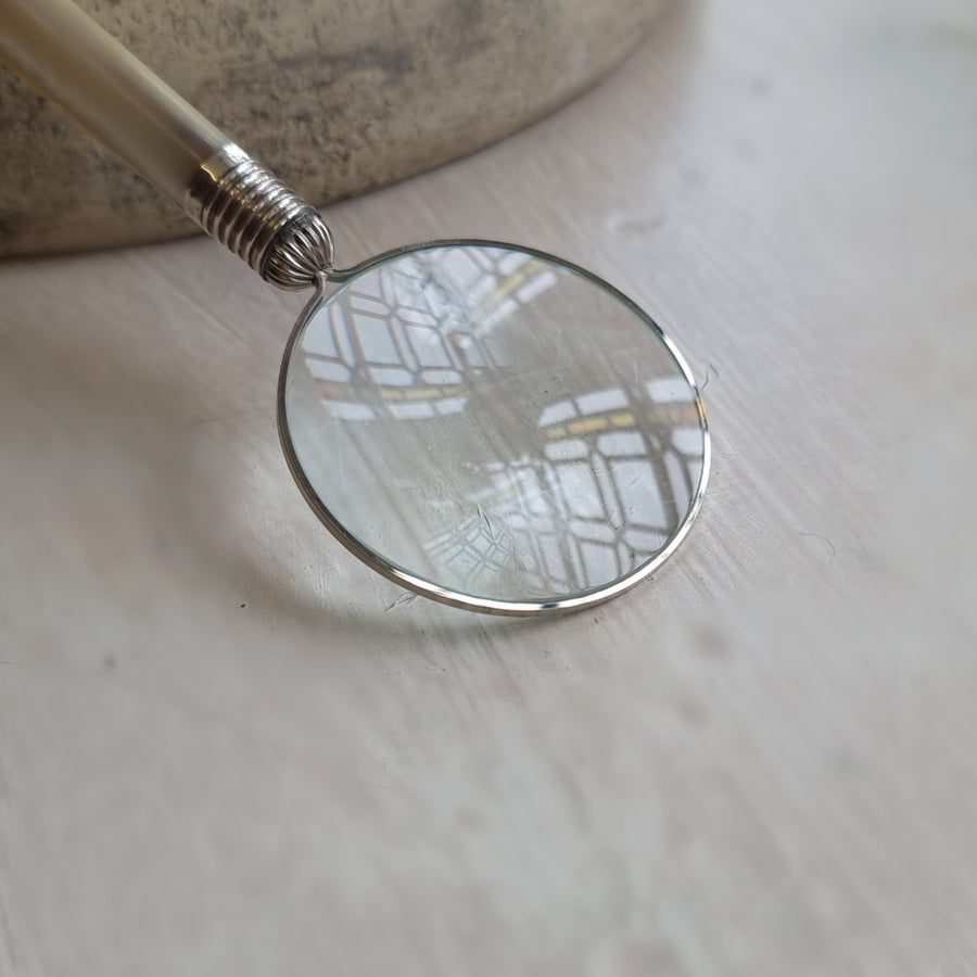 Silver Mother of Pearl Magnifying Glass