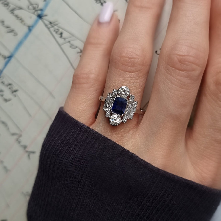 Sapphire & Diamond Ring