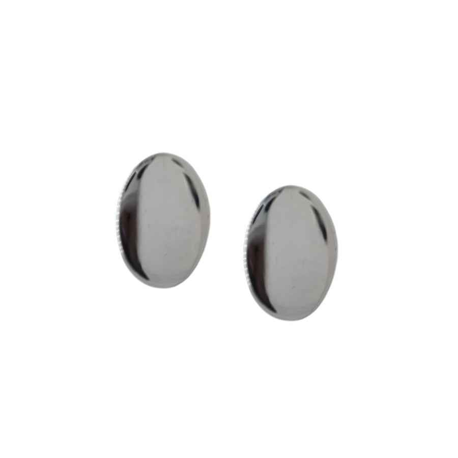 Silver Oval Bar Cufflinks