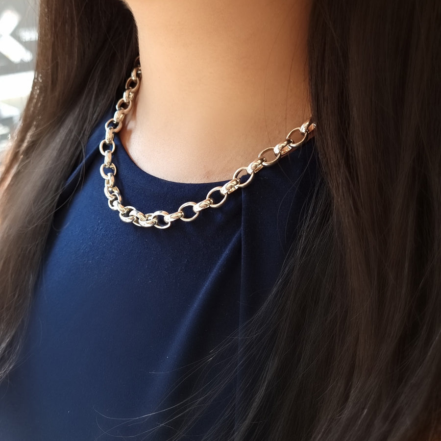Silver Belcher Necklace