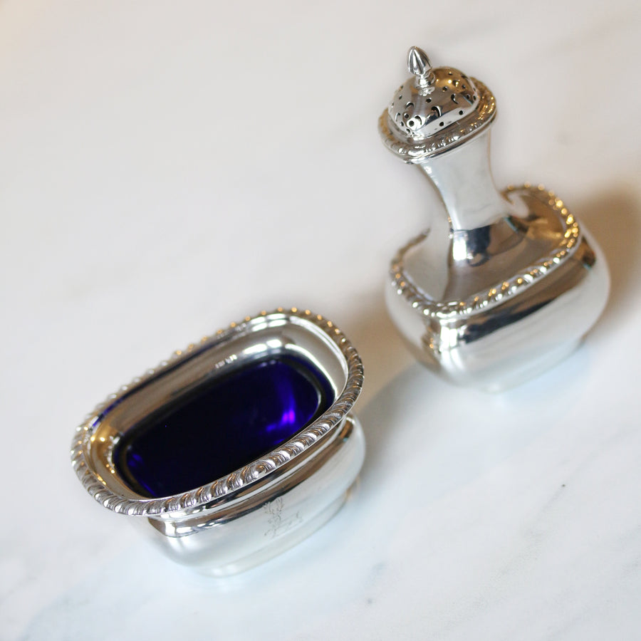 Chester Silver Pepper and Open Salt Set