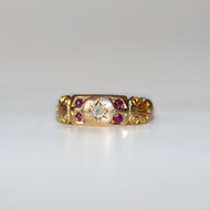 Chester Hallmark Ruby & Diamond Dress Ring