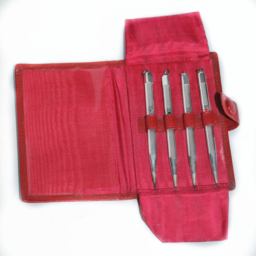 Set of Four Sterling Silver Bridge Pencils