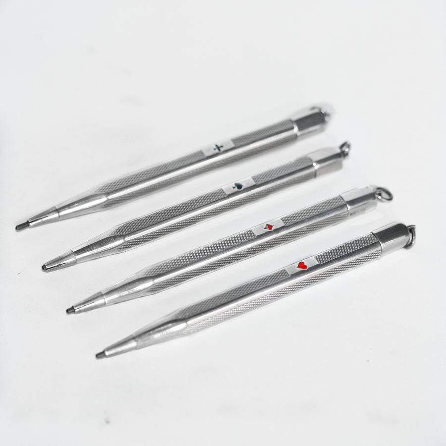 Set of Four Sterling Silver Bridge Pencils