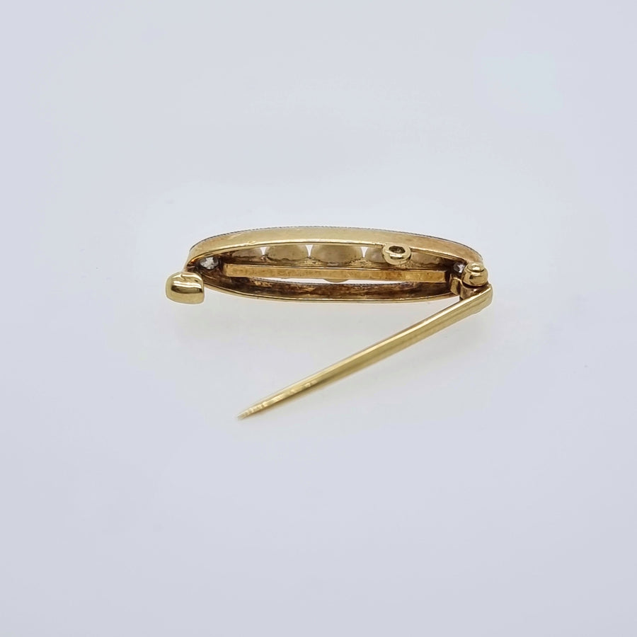 Pearl & Diamond Brooch