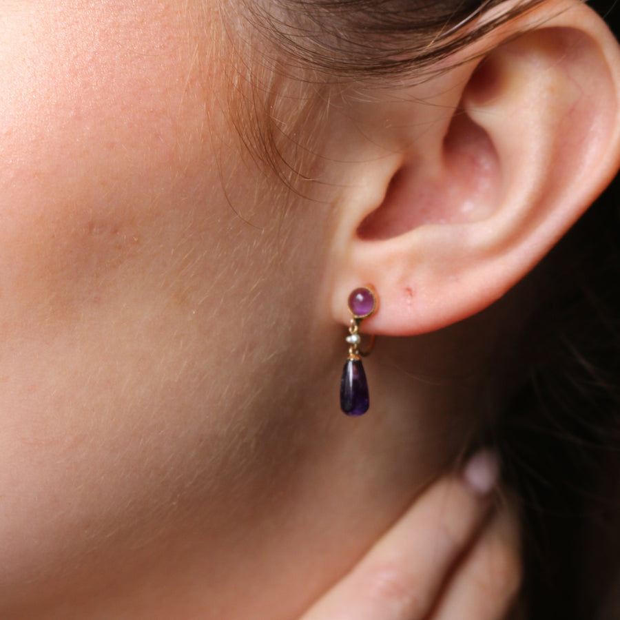 Amethyst Drop Earrings