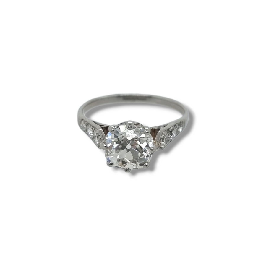 Mine cut 2025 diamond engagement ring