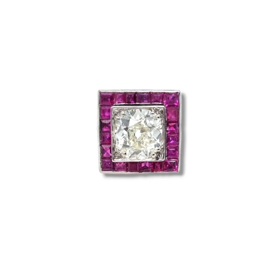 2.01ct Diamond and Ruby Dress Ring