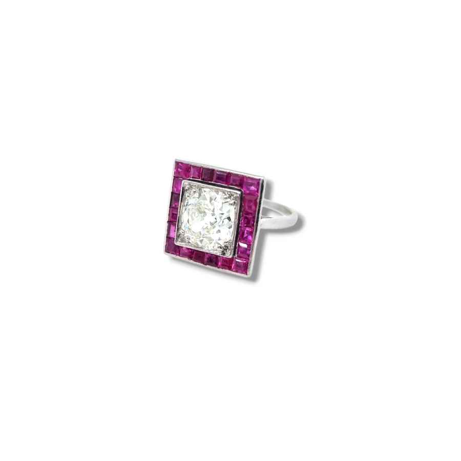 2.01ct Diamond and Ruby Dress Ring