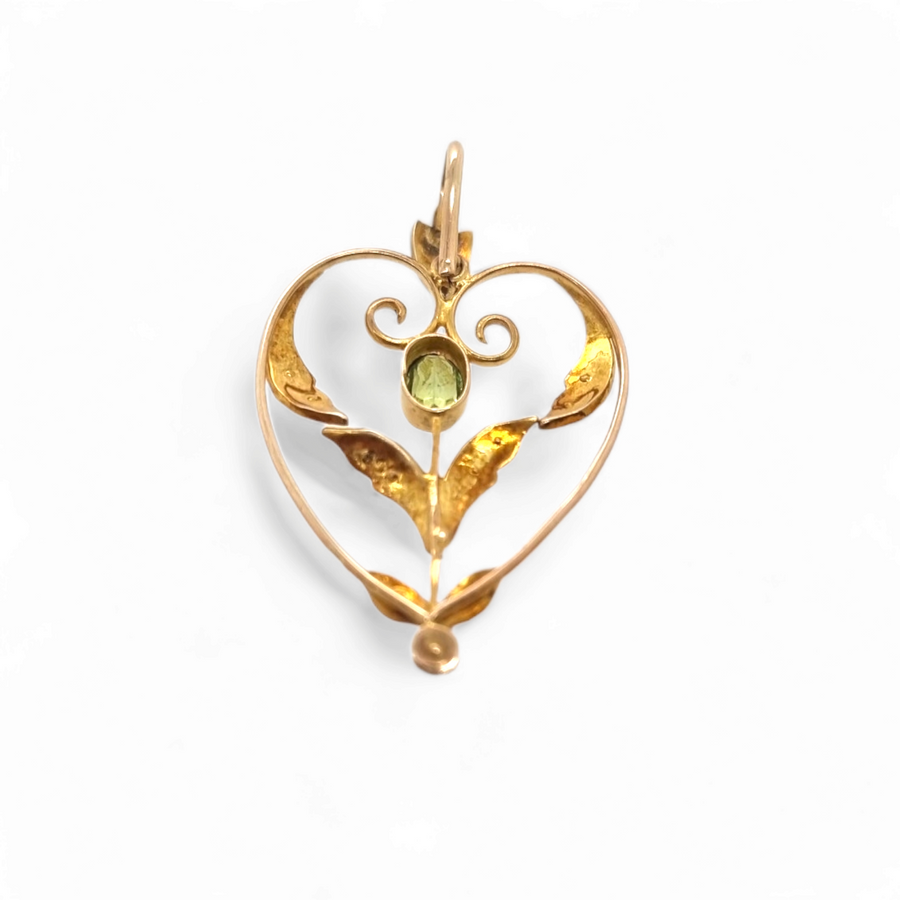 Peridot & Pearl Pendant