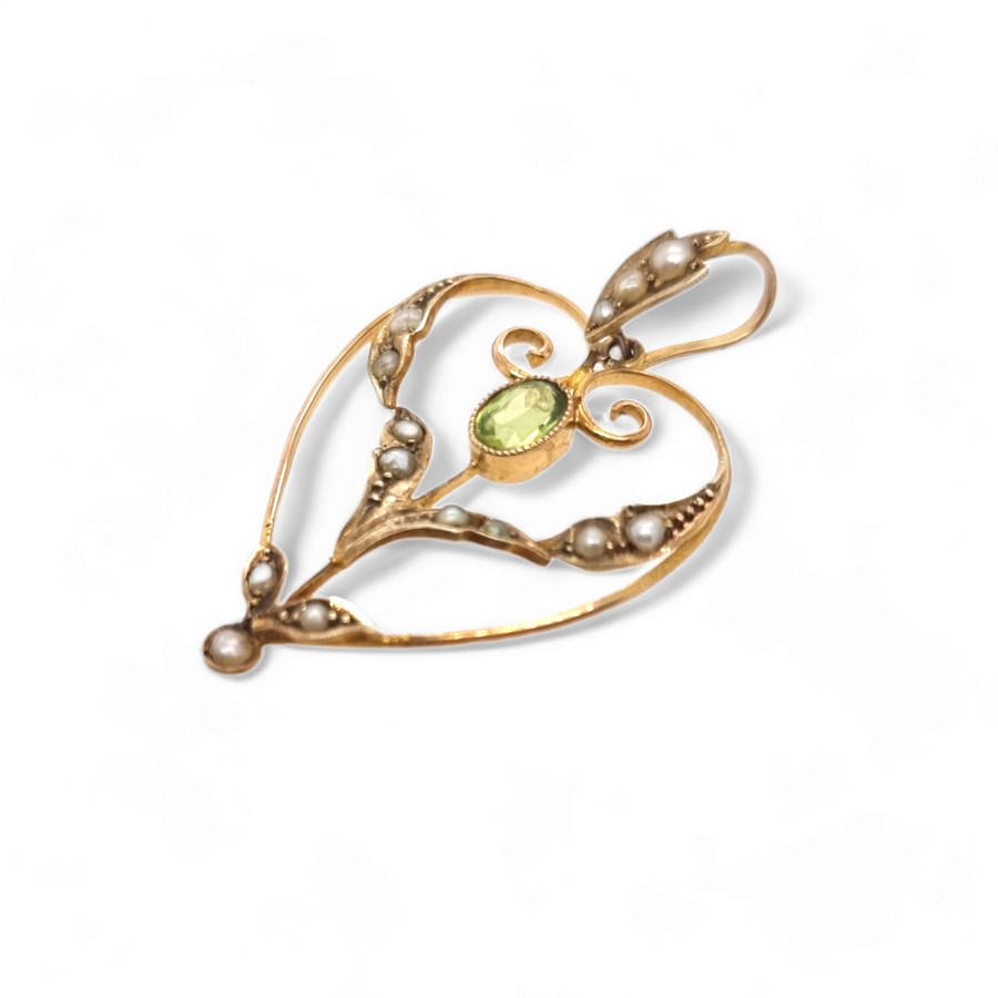 Peridot & Pearl Pendant