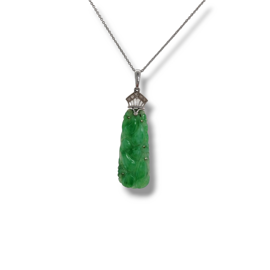 Raw on sale jade necklace