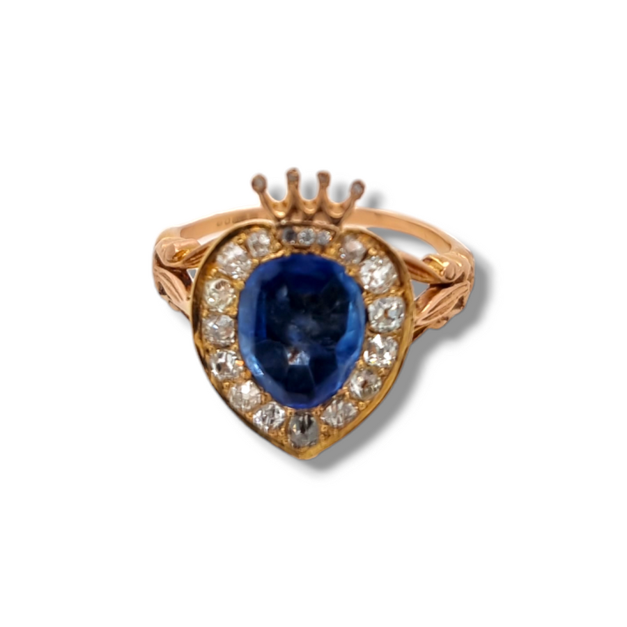 Victorian Sapphire Heart Ring