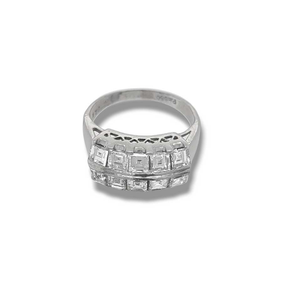 1.70ct Carre Cut Diamond Ring