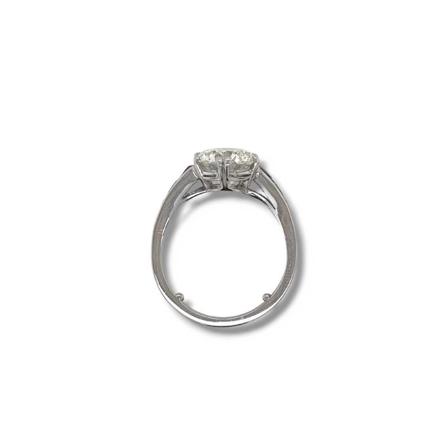 2.89ct Diamond & Sapphire Solitaire Ring