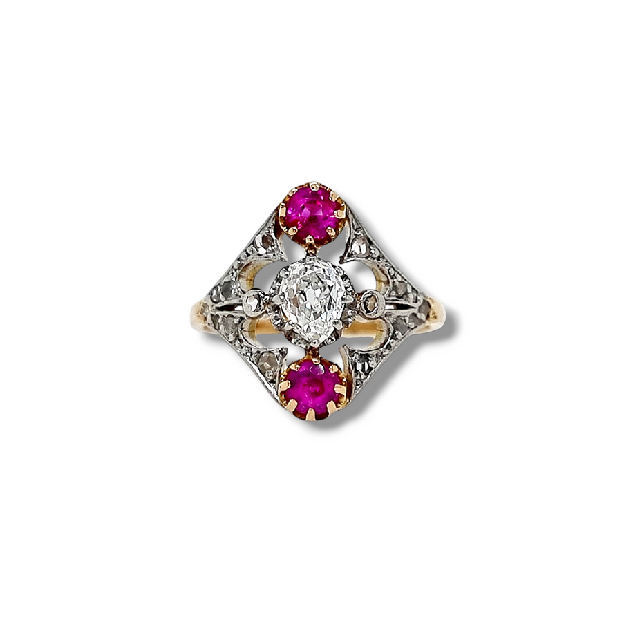 Edwardian Ruby & Diamond Ring