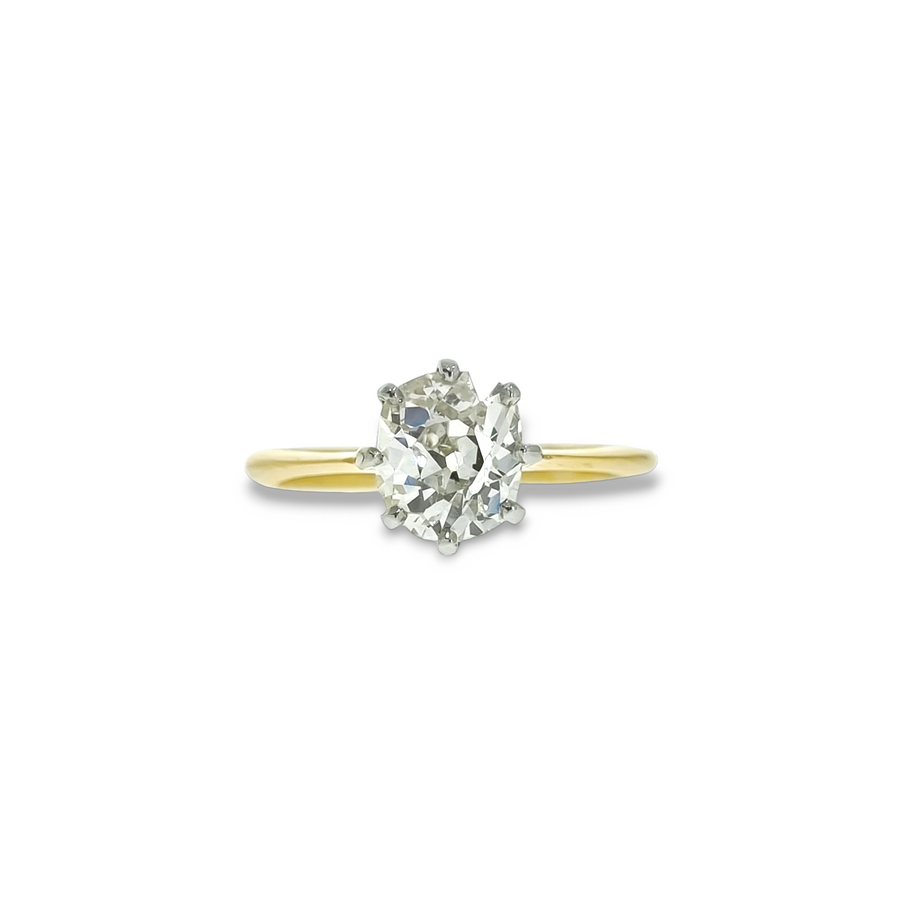 1.35ct Old Mine Cut Solitaire Ring