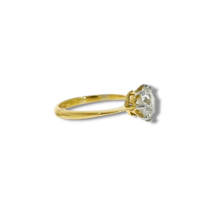 1.35ct Old Mine Cut Solitaire Ring