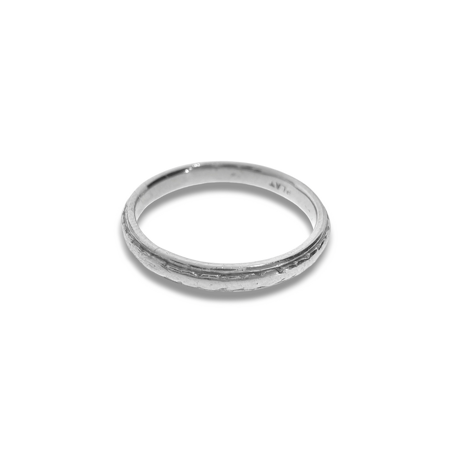 Vintage Platinum Wedding Band