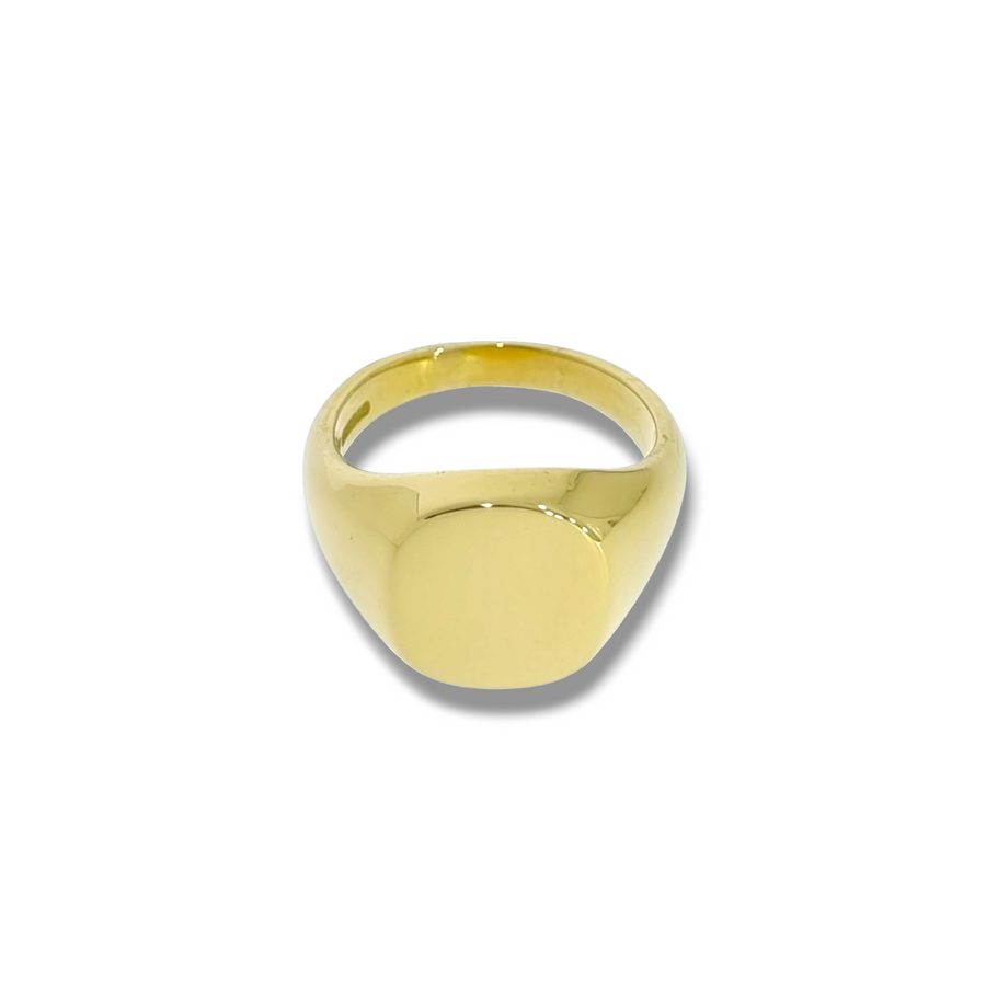 Heavy 18ct Yellow Gold Signet Ring