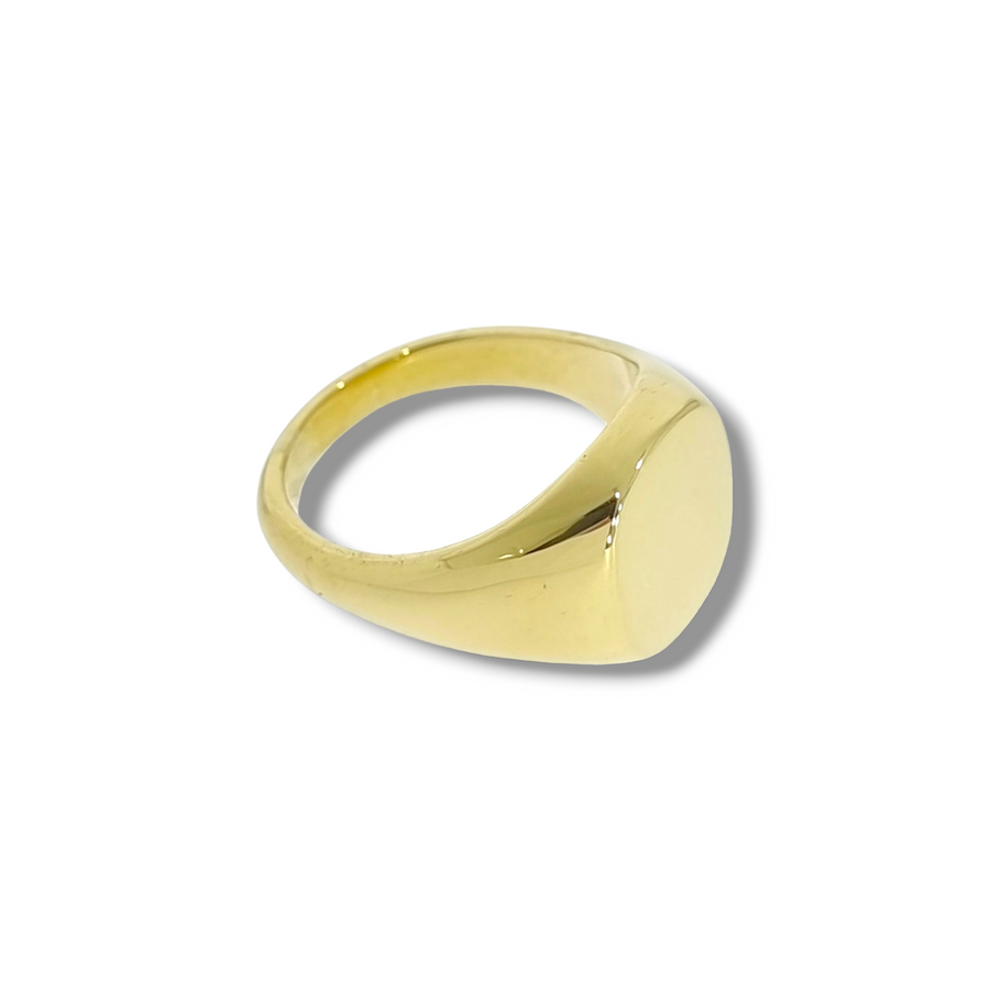 Heavy 18ct Yellow Gold Signet Ring