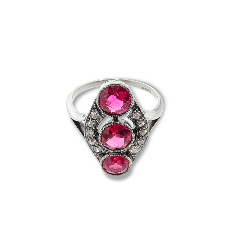 Pink Spinel & Diamond Ring