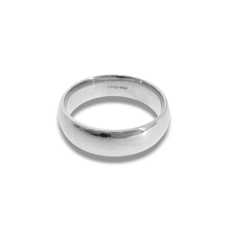 Platinum Court Wedding Band