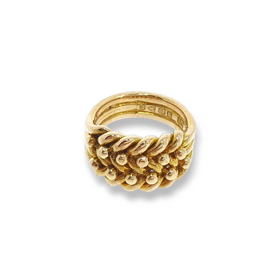 Chester Hallmark 18ct Yellow Gold Keeper Ring