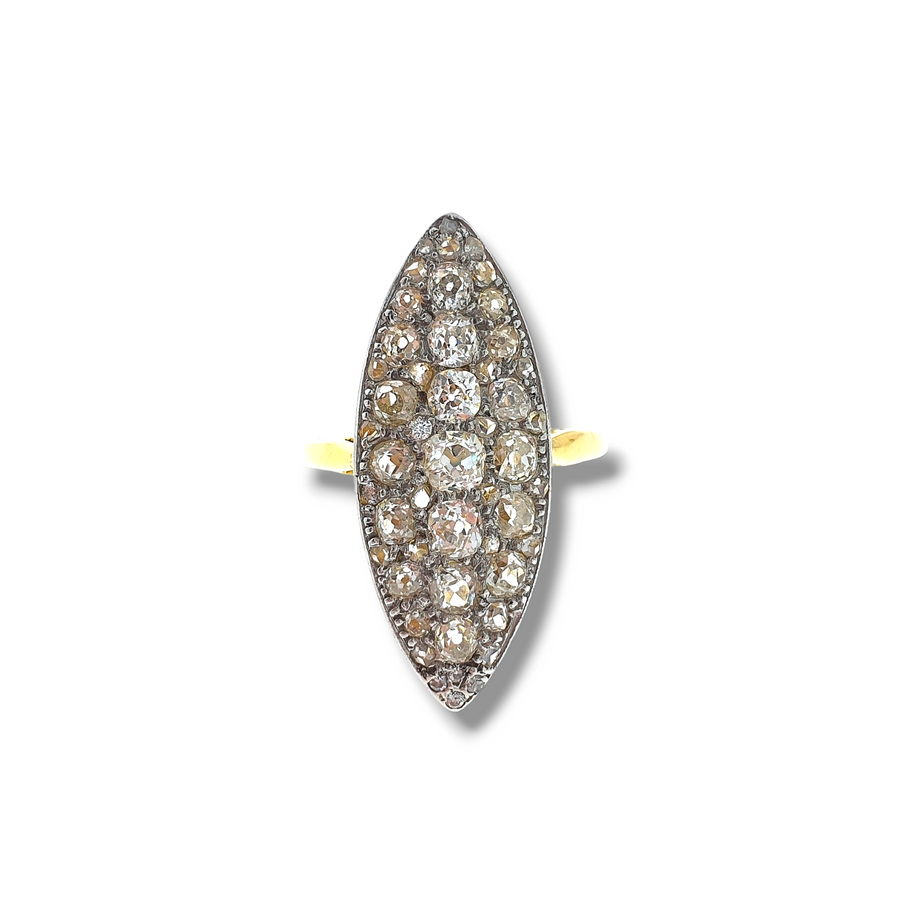 Antique Marquise Diamond Cluster Ring