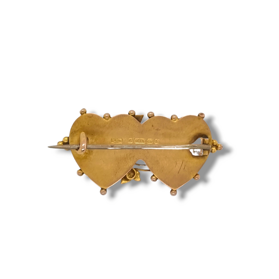 9ct Yellow Gold Mizpah Brooch