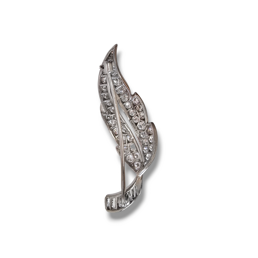 Tiffany & Co. Diamond Leaf Brooch