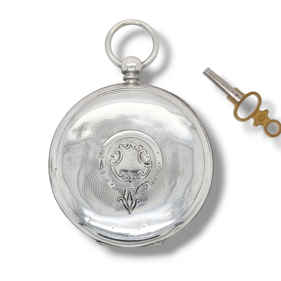 Silver Open Face Pocket Watch