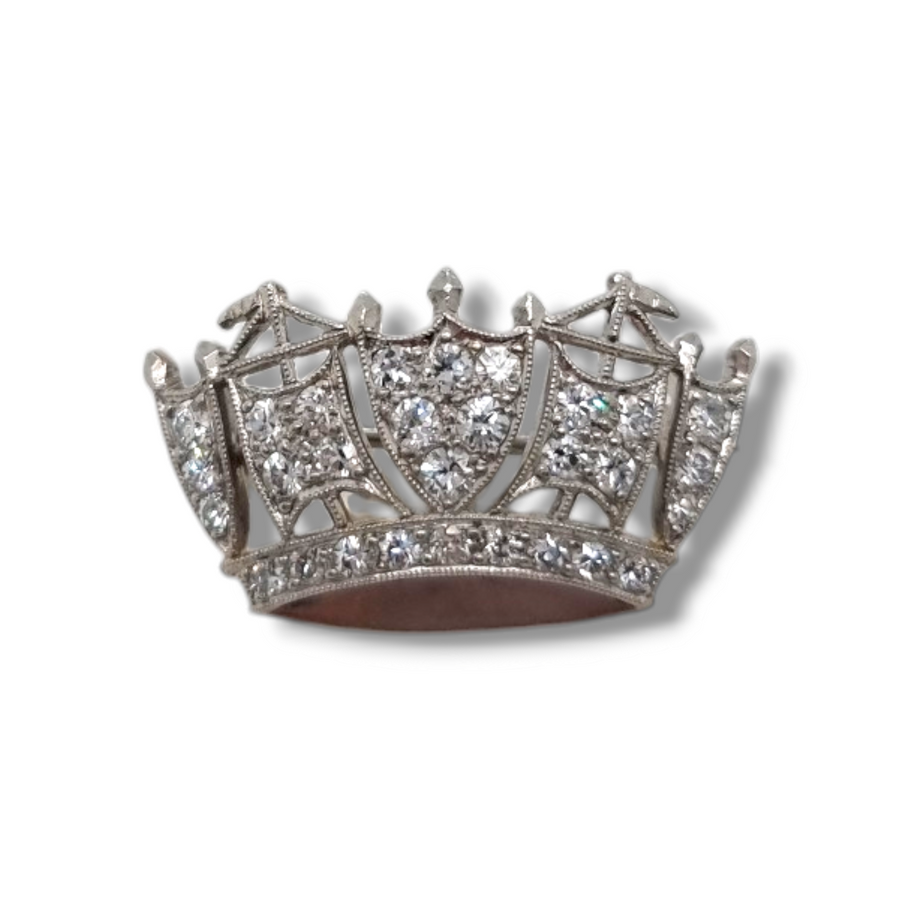 Diamond Crown Brooch