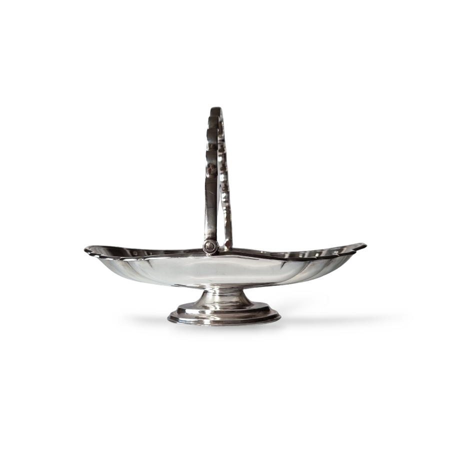 Silver Pedestal Basket