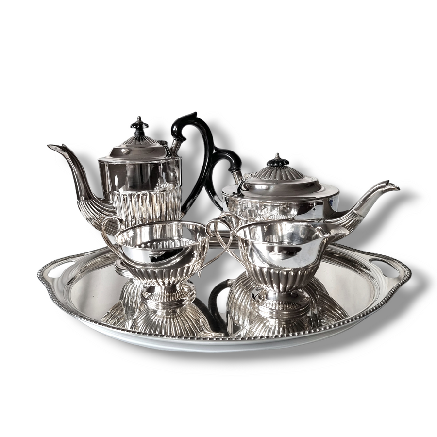 Silver Four Piece Tea Set