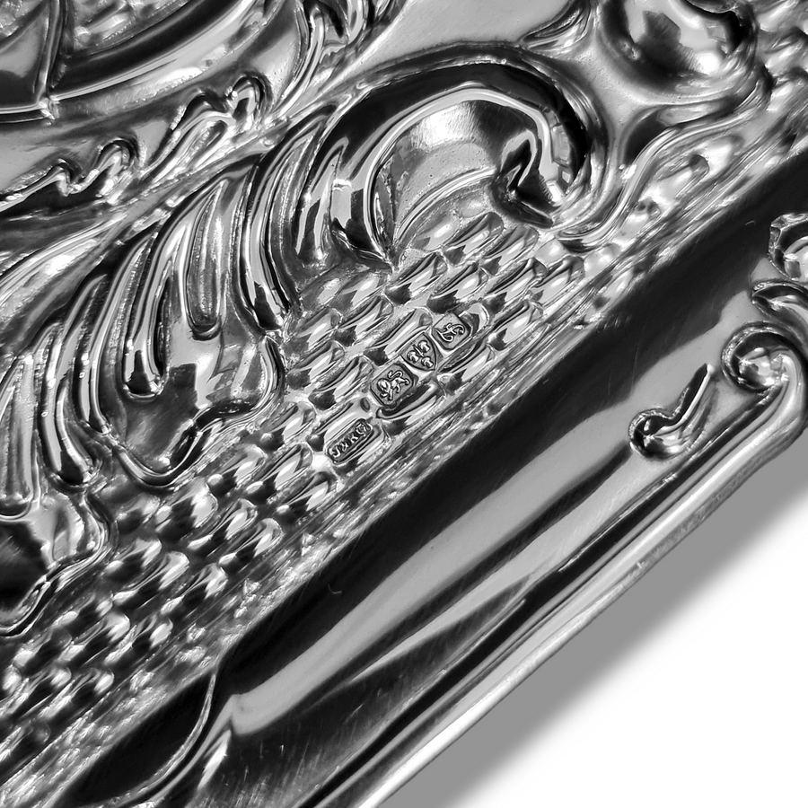 Silver dressing table tray deals