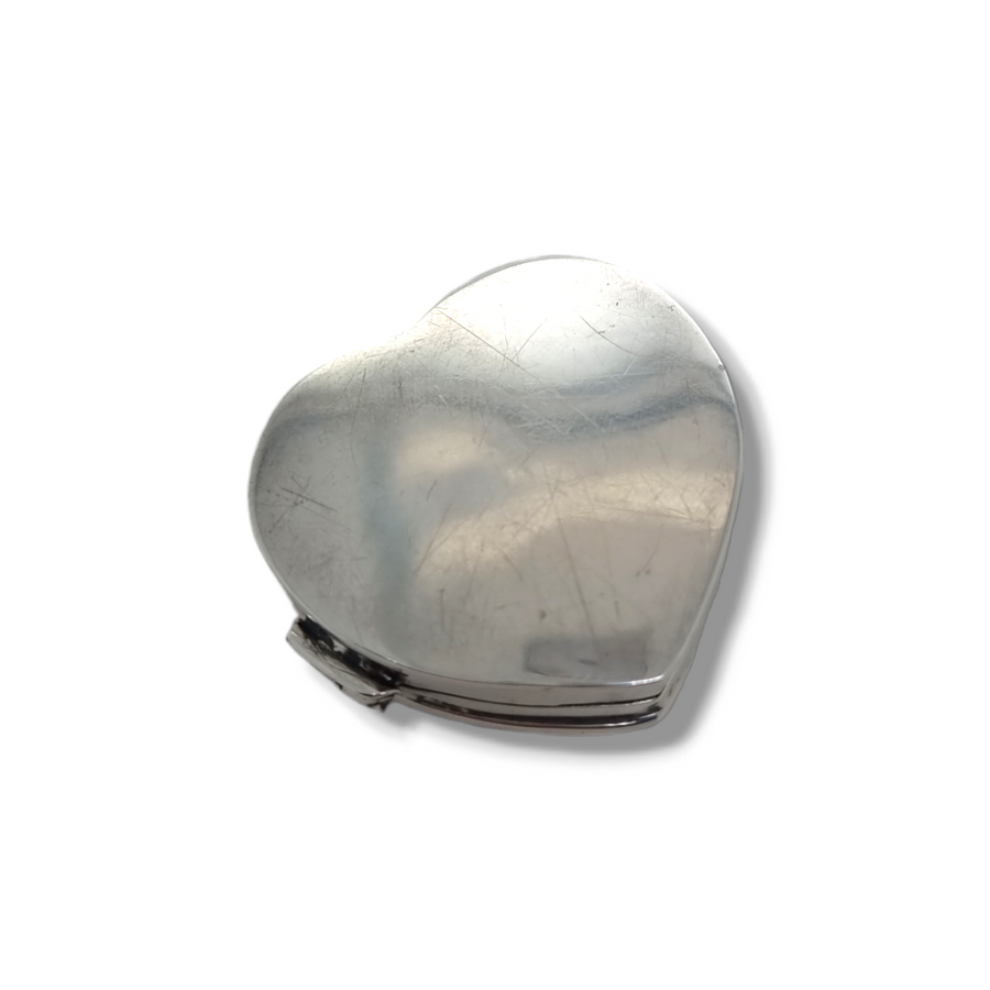 Silver Heart Shape Pill Box