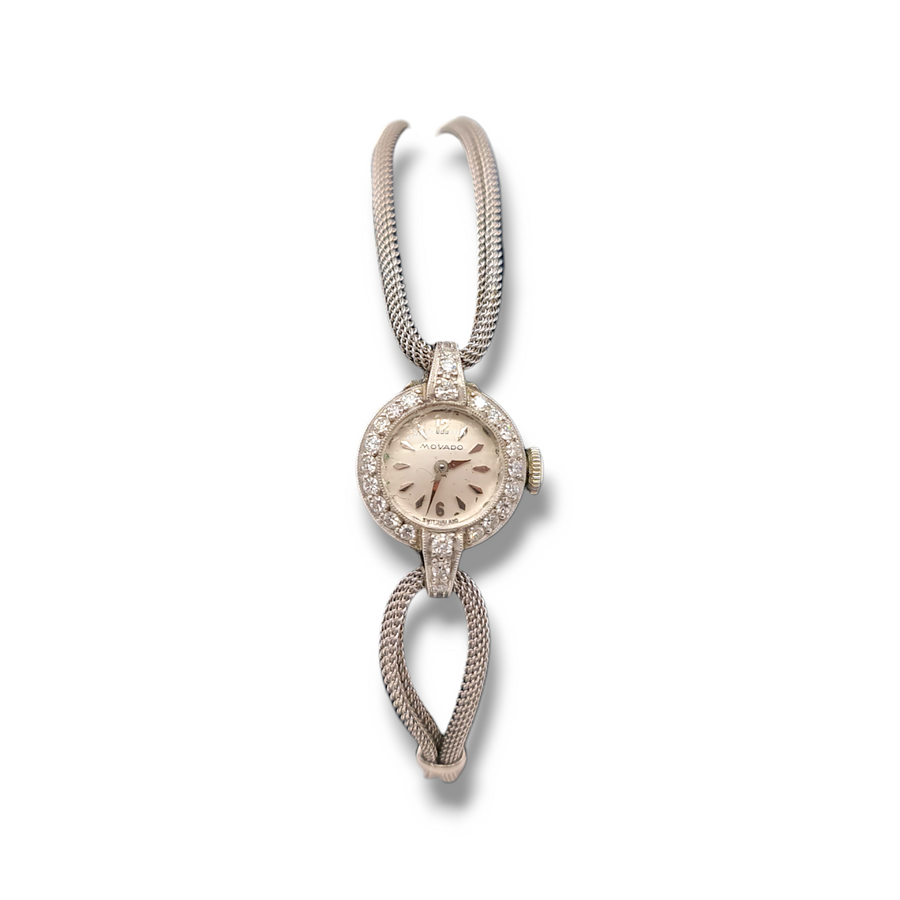 Movado gold diamond watch hotsell