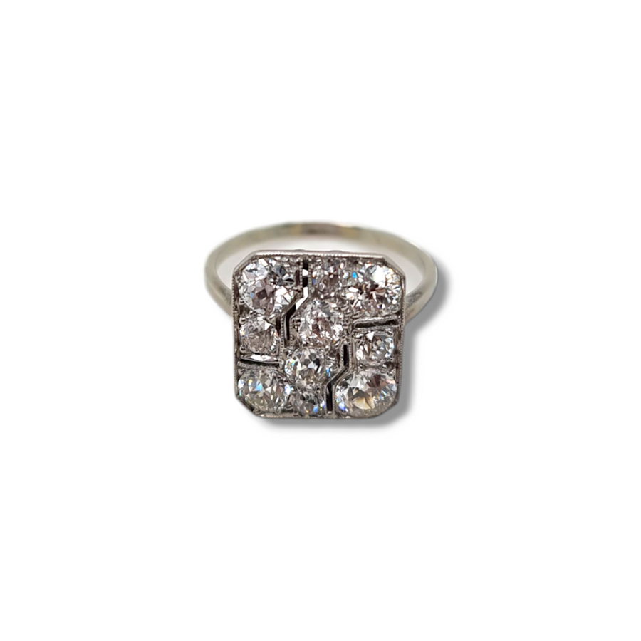 Art- Deco Diamond Panel Ring