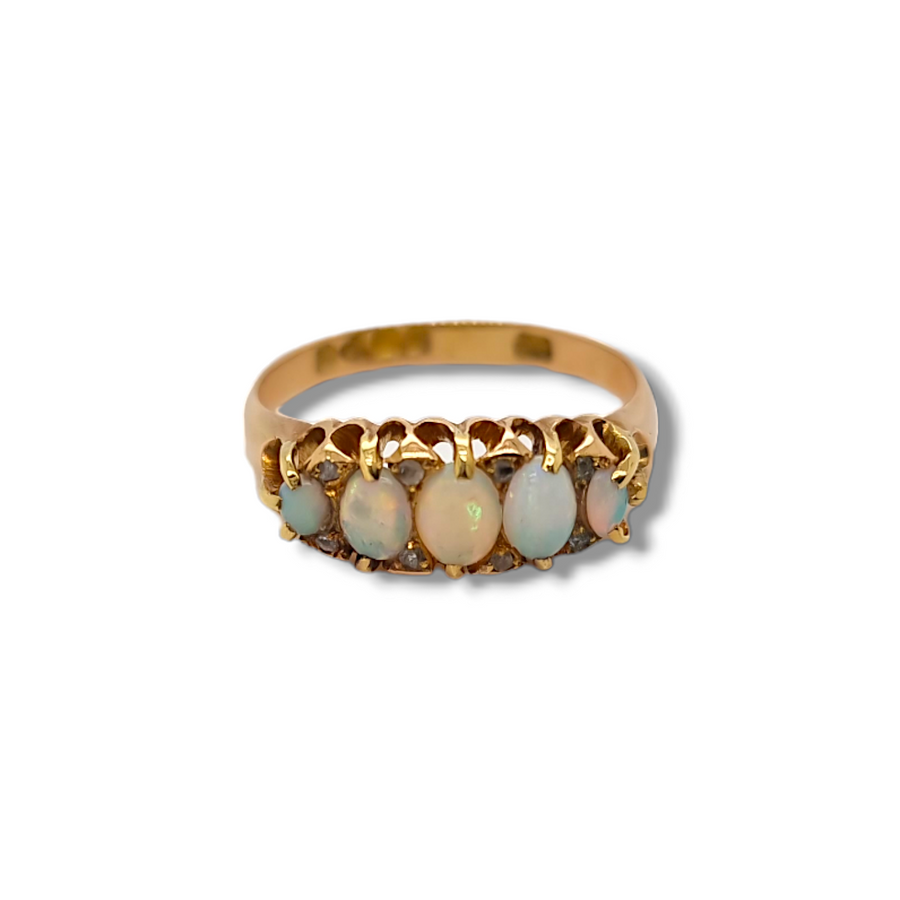 5 stone opal ring deals