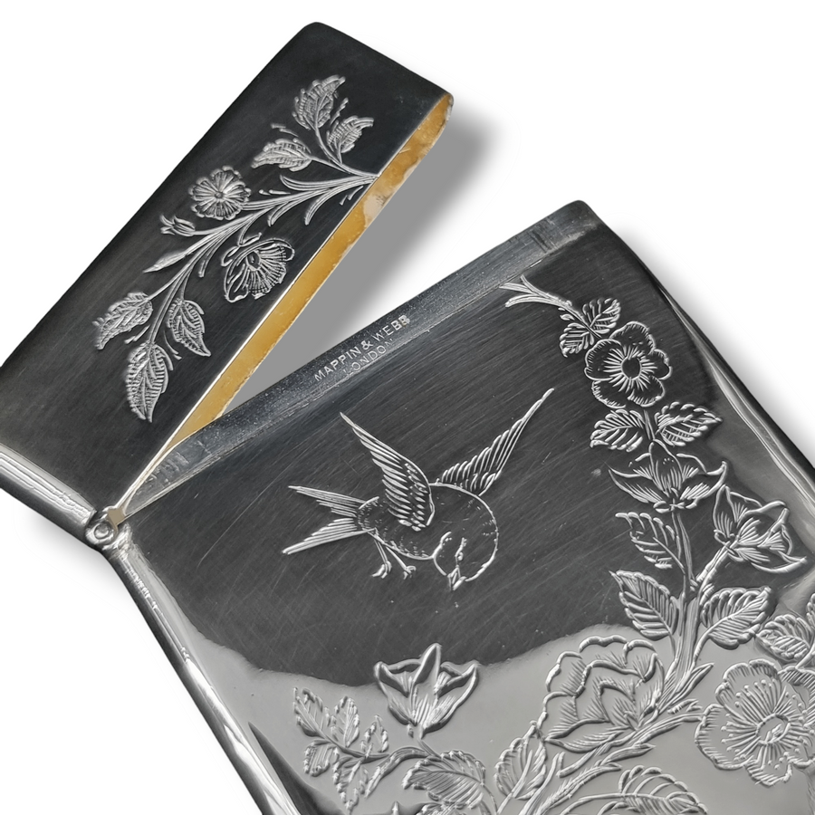 Victorian Engraved Silver Card Case