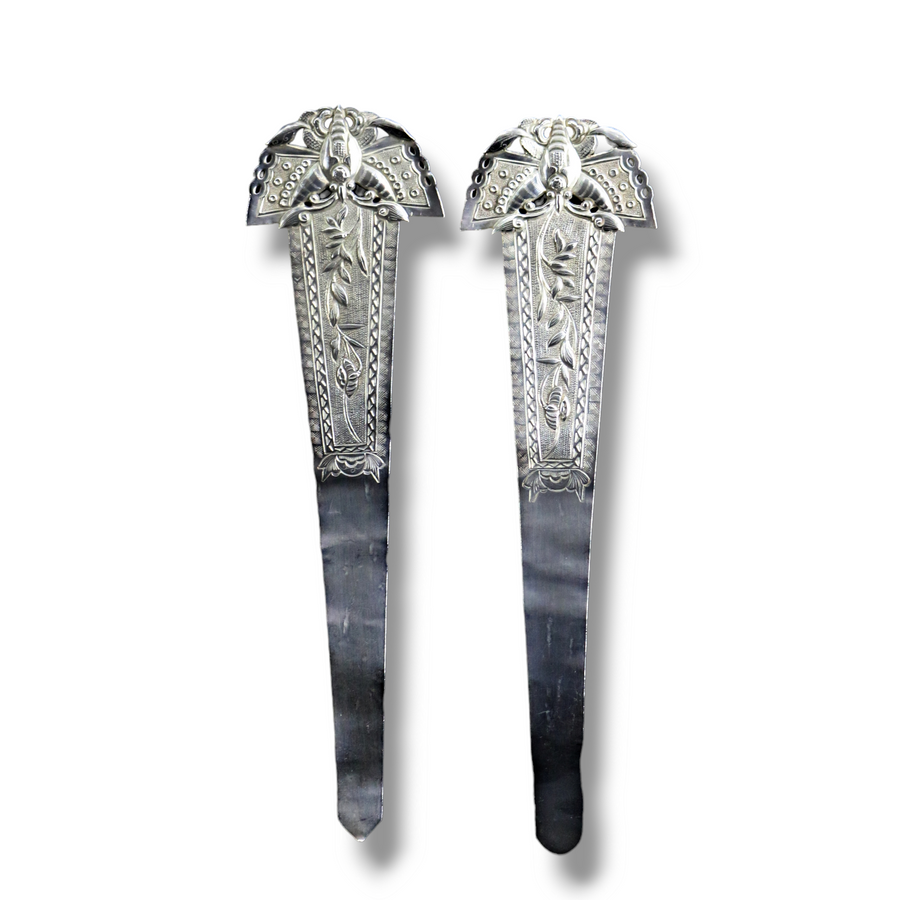 Antique Silver Geisha Hair Slides