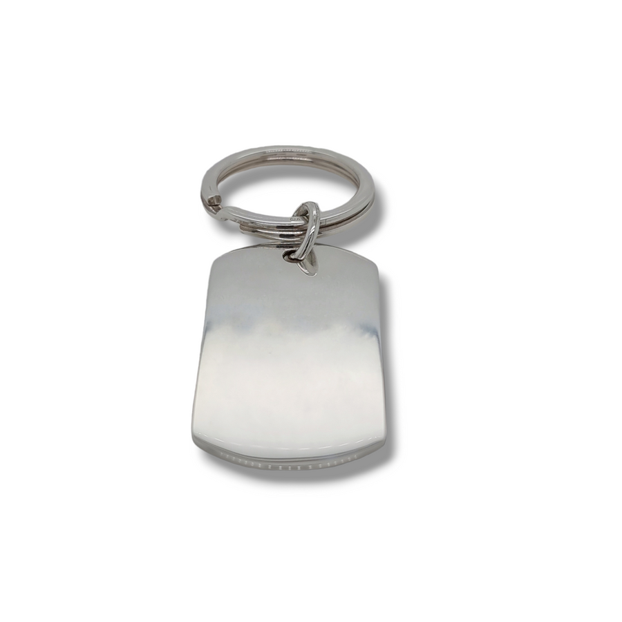 Silver Dog Design Key Ring