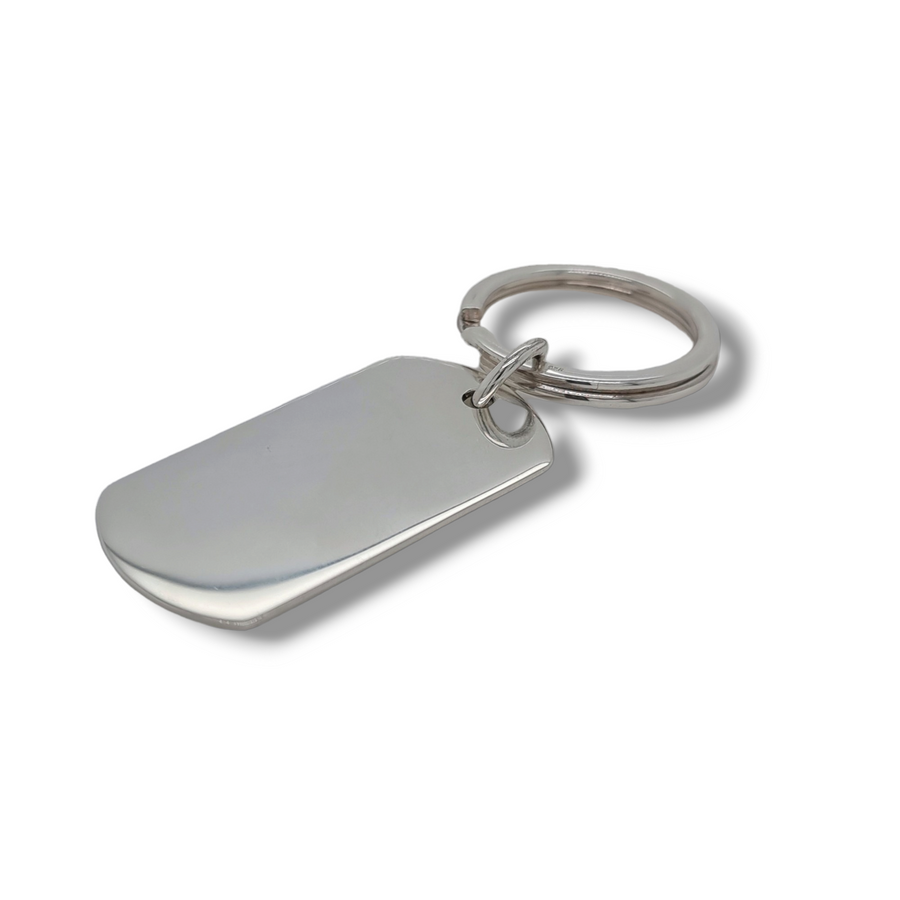 Silver Dog Design Key Ring
